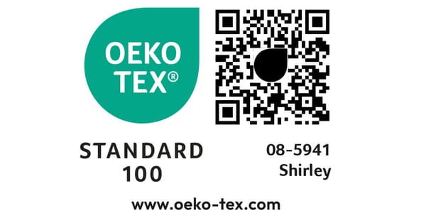 STANDARD 100 certificate issued by OEKO-TEX® - Certification No. 08-5941